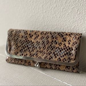 NWT HOBO Continental Wallet - Leather Snakeskin